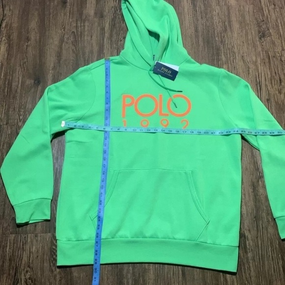 Men’s Polo Ralph Lauren Polo 1992 Logo Hoodie Green Size XL New - Picture 3 of 6